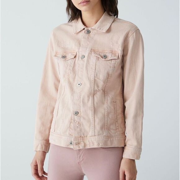 AG Adriano Goldschmied Women's Nancy Jacket Years Weathered Rosy Rouge XS - Picture 1 of 13